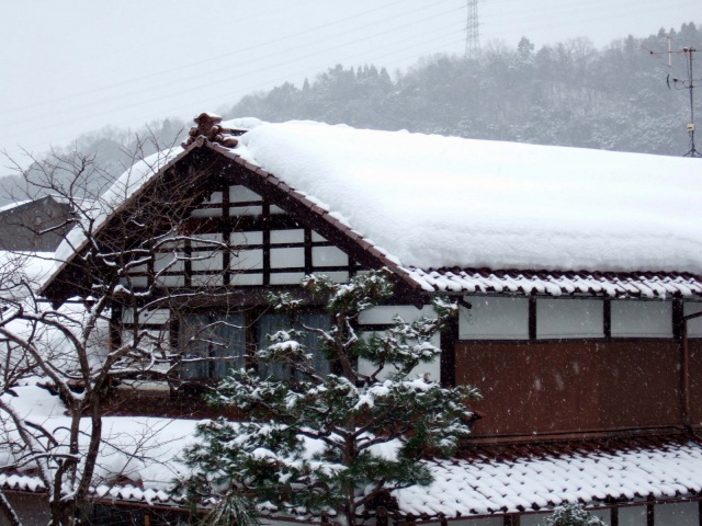 山中温泉 雪景色